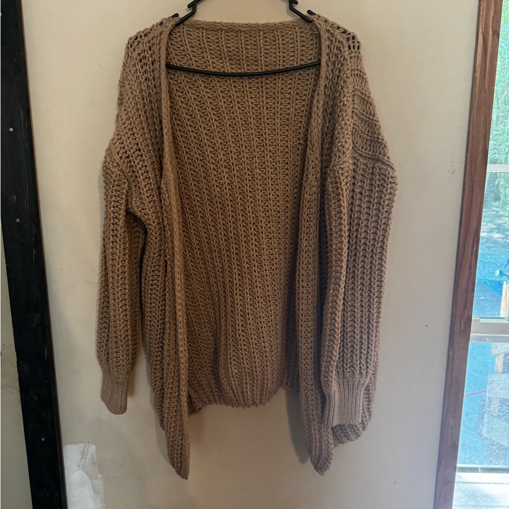 Cozy Tan Knit Sweater